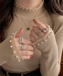 NoBelle（ノベル）の「パール付き　タートルネック（ニット/セーター）」