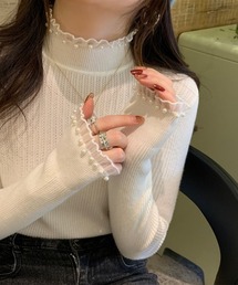 NoBelle（ノベル）の「パール付き　タートルネック（ニット/セーター）」