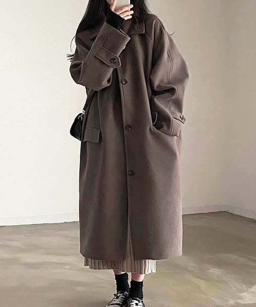 セール】YUGA_YGMC Stand collar long coat（ステンカラーコート