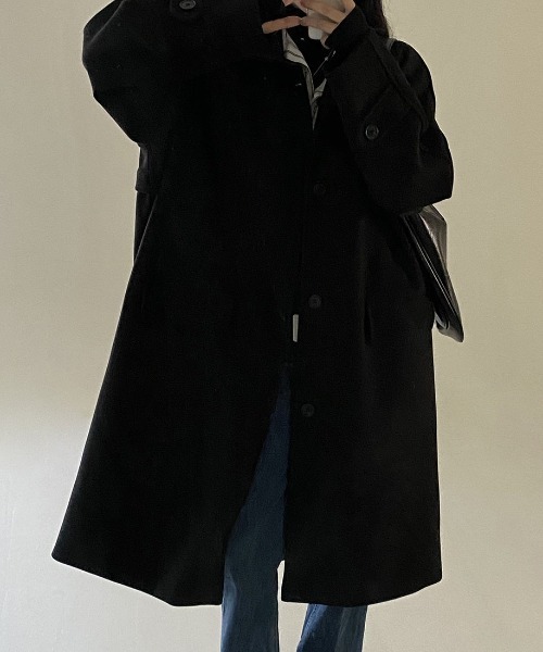 FREE STYLISTS(フリー スタイリスト)の「YUGA_YGMC Stand collar long coat(ステンカラーコート・レディース・ブラウン/ブラック・FREE)」の3枚目の写真