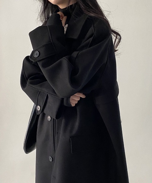 FREE STYLISTS(フリー スタイリスト)の「YUGA_YGMC Stand collar long coat(ステンカラーコート・レディース・ブラウン/ブラック・FREE)」の4枚目の写真