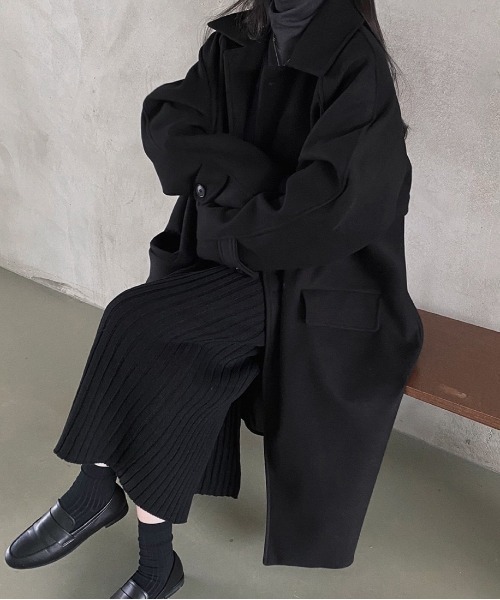 FREE STYLISTS(フリー スタイリスト)の「YUGA_YGMC Stand collar long coat(ステンカラーコート・レディース・ブラウン/ブラック・FREE)」の6枚目の写真