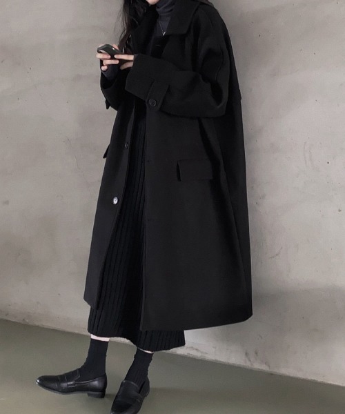 FREE STYLISTS(フリー スタイリスト)の「YUGA_YGMC Stand collar long coat(ステンカラーコート・レディース・ブラウン/ブラック・FREE)」の9枚目の写真