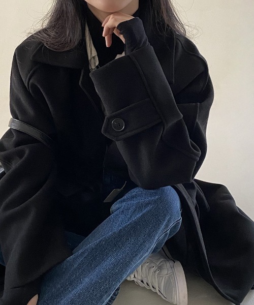 FREE STYLISTS(フリー スタイリスト)の「YUGA_YGMC Stand collar long coat(ステンカラーコート・レディース・ブラウン/ブラック・FREE)」の7枚目の写真