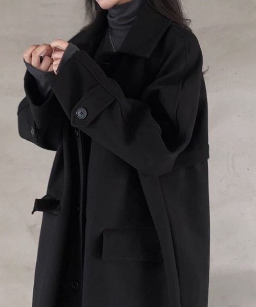 FREE STYLISTS(フリー スタイリスト)の「YUGA_YGMC Stand collar long coat(ステンカラーコート・レディース・ブラウン/ブラック・FREE)」の8枚目の写真