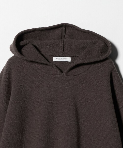 A DAY IN THE LIFE UNITED ARROWS（アデイインザライフユナイテッドアローズ）の「ニット フーディー ‐ウォッシャブル‐ ＜A DAY IN THE LIFE＞（ニット/セーター・レディース・グレー系/ライトピンク/ダークブラウン・FREE）」の12枚目の写真