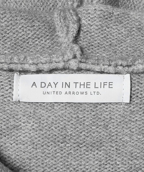 A DAY IN THE LIFE UNITED ARROWS（アデイインザライフユナイテッドアローズ）の「ニット フーディー ‐ウォッシャブル‐ ＜A DAY IN THE LIFE＞（ニット/セーター・レディース・グレー系/ライトピンク/ダークブラウン・FREE）」の7枚目の写真