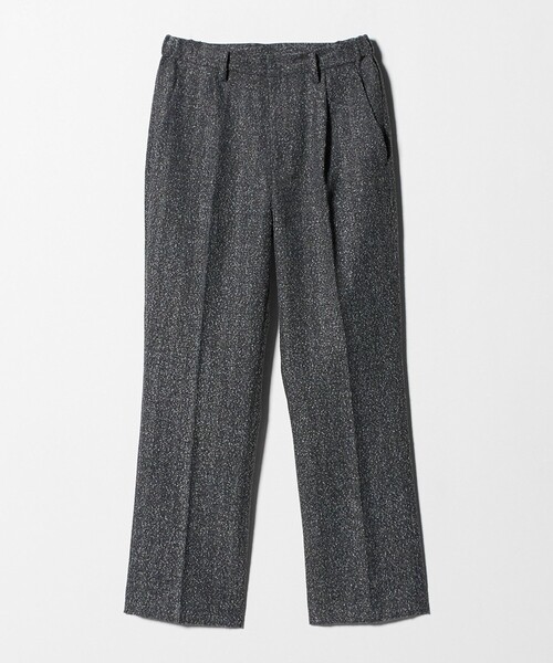 A DAY IN THE LIFE UNITED ARROWS(アデイインザライフユナイテッドアローズ)の「ブークレ ヘリンボーン タックストレートパンツ ‐ウォッシャブル‐ <A DAY IN THE LIFE>(スラックス・レディース・ナチュラル/ダークグレー/モカ・38/40/36)」の2枚目の写真