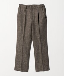 A DAY IN THE LIFE UNITED ARROWS | ブークレ ヘリンボーン タックストレートパンツ ‐ウォッシャブル‐ ＜A DAY IN THE LIFE＞(スラックス)