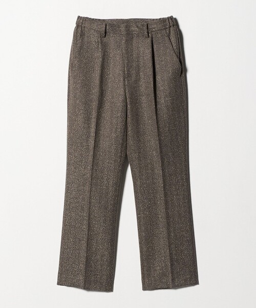 A DAY IN THE LIFE UNITED ARROWS(アデイインザライフユナイテッドアローズ)の「ブークレ ヘリンボーン タックストレートパンツ ‐ウォッシャブル‐ <A DAY IN THE LIFE>(スラックス・レディース・ナチュラル/ダークグレー/モカ・38/40/36)」の3枚目の写真