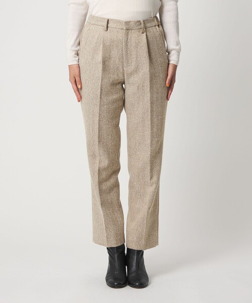 A DAY IN THE LIFE UNITED ARROWS(アデイインザライフユナイテッドアローズ)の「ブークレ ヘリンボーン タックストレートパンツ ‐ウォッシャブル‐ <A DAY IN THE LIFE>(スラックス・レディース・ナチュラル/ダークグレー/モカ・38/40/36)」の17枚目の写真