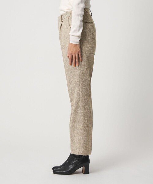 A DAY IN THE LIFE UNITED ARROWS(アデイインザライフユナイテッドアローズ)の「ブークレ ヘリンボーン タックストレートパンツ ‐ウォッシャブル‐ <A DAY IN THE LIFE>(スラックス・レディース・ナチュラル/ダークグレー/モカ・38/40/36)」の18枚目の写真