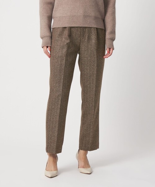 A DAY IN THE LIFE UNITED ARROWS(アデイインザライフユナイテッドアローズ)の「ブークレ ヘリンボーン タックストレートパンツ ‐ウォッシャブル‐ <A DAY IN THE LIFE>(スラックス・レディース・ナチュラル/ダークグレー/モカ・38/40/36)」の14枚目の写真