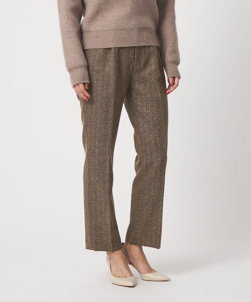 A DAY IN THE LIFE UNITED ARROWS(アデイインザライフユナイテッドアローズ)の「ブークレ ヘリンボーン タックストレートパンツ ‐ウォッシャブル‐ <A DAY IN THE LIFE>(スラックス・レディース・ナチュラル/ダークグレー/モカ・38/40/36)」の15枚目の写真