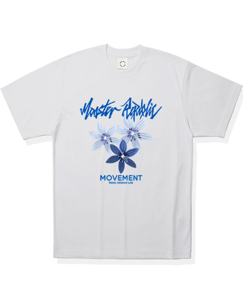 MONSTER REPUBLIC(モンスターリパブリック)の「スウィートフラワーミッドナイトブルーTシャツホワイト(Tシャツ/カットソー・レディース・その他・LARGE/MEDIUM/SMALL/X-LARGE)」の1枚目の写真