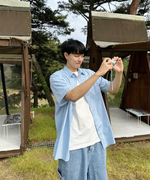 SELITIO(セレティオ)の「ポケットロゴハーフシャツブルー(シャツ/ブラウス・メンズ・ブルー・MEDIUM/LARGE/X-LARGE)」の10枚目の写真