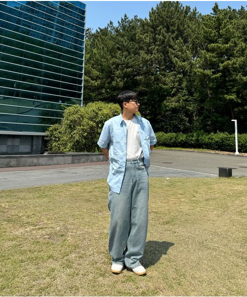 SELITIO(セレティオ)の「ポケットロゴハーフシャツブルー(シャツ/ブラウス・メンズ・ブルー・MEDIUM/LARGE/X-LARGE)」の9枚目の写真