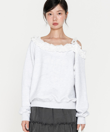 HIGH SCHOOL DISCO | ワンショルダーフリルスウェット(スウェット)