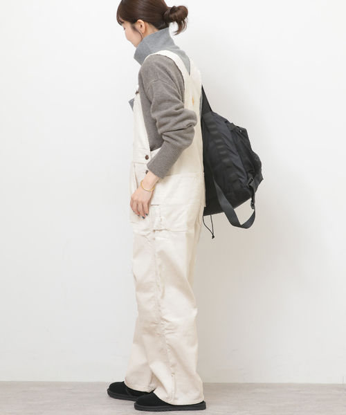 JOURNAL STANDARD relume(ジャーナルスタンダード レリューム)の「《WEB+一部店舗限定》別注【PAYDAY/ペイデイ】コーデュロイオーバーオール(サロペット/オーバーオール・レディース・アイボリー/キャメル・38/36)」の4枚目の写真
