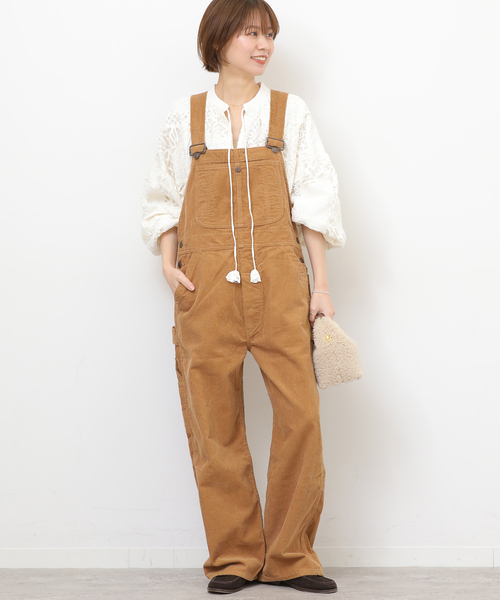 JOURNAL STANDARD relume(ジャーナルスタンダード レリューム)の「《WEB+一部店舗限定》別注【PAYDAY/ペイデイ】コーデュロイオーバーオール(サロペット/オーバーオール・レディース・アイボリー/キャメル・38/36)」の7枚目の写真