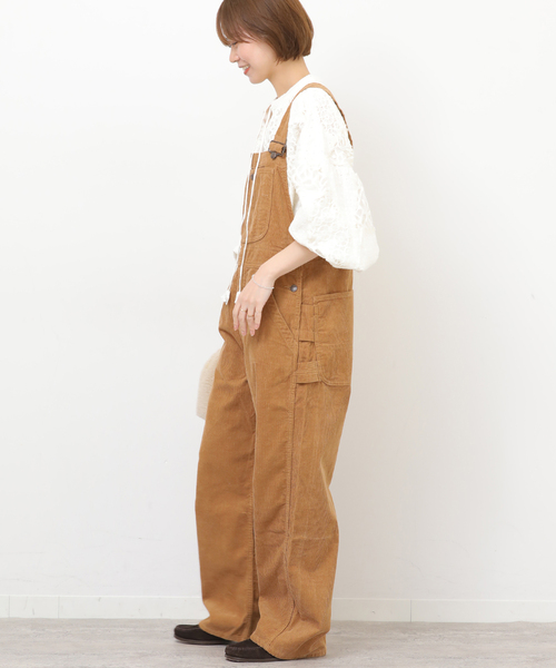 JOURNAL STANDARD relume(ジャーナルスタンダード レリューム)の「《WEB+一部店舗限定》別注【PAYDAY/ペイデイ】コーデュロイオーバーオール(サロペット/オーバーオール・レディース・アイボリー/キャメル・38/36)」の9枚目の写真