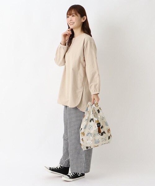 one'sterrace(ワンズテラス)の「PAL エコバッグS ヴェリアスキャット(エコバッグ/サブバッグ・レディース・アイボリー系8・99)」の10枚目の写真