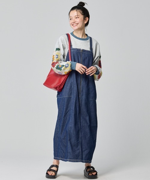 KRIFF MAYER Lady's Collection（クリフメイヤーレディースコレクション）の「袖クロシェニットスウェット（スウェット・レディース・グレー/ネイビー/ライトグリーン・FREE）」の8枚目の写真