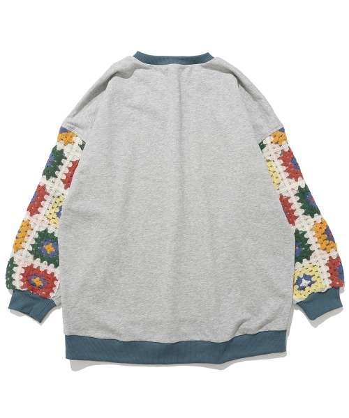 KRIFF MAYER Lady's Collection（クリフメイヤーレディースコレクション）の「袖クロシェニットスウェット（スウェット・レディース・グレー/ネイビー/ライトグリーン・FREE）」の19枚目の写真