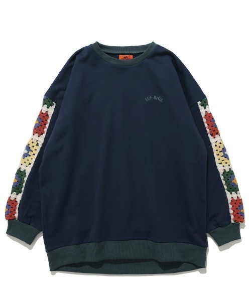 KRIFF MAYER Lady's Collection（クリフメイヤーレディースコレクション）の「袖クロシェニットスウェット（スウェット・レディース・グレー/ネイビー/ライトグリーン・FREE）」の22枚目の写真