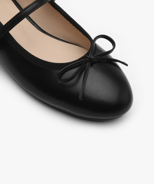 SAPPUN（サプン）の「Reira リボン メリージェーン フラットシューズ (2cm)（バレエシューズ・レディース・アイボリー/ブラック/ゴールド/ダークブラウン/ベージュ・22.5cm/23cm/23.5cm/24.5cm/25cm/25.5cm/24cm）」の8枚目の写真