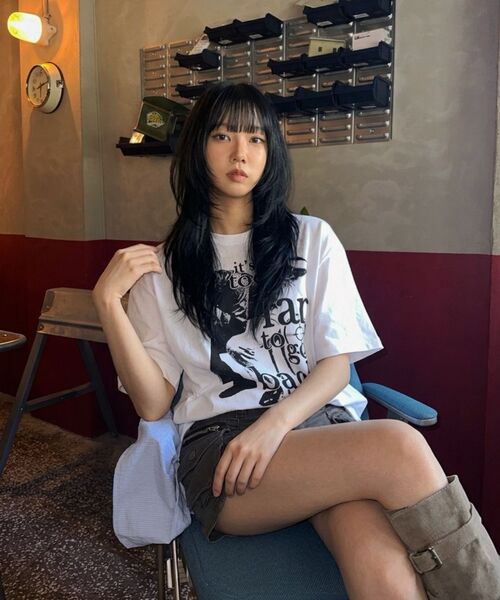 NOTHINGISBETTERTHANME(ナッシングイズベターザンミー)の「GEOMETRY LETTERING TEE_charcoal(Tシャツ/カットソー・レディース・その他・LARGE/MEDIUM/X-LARGE)」の5枚目の写真