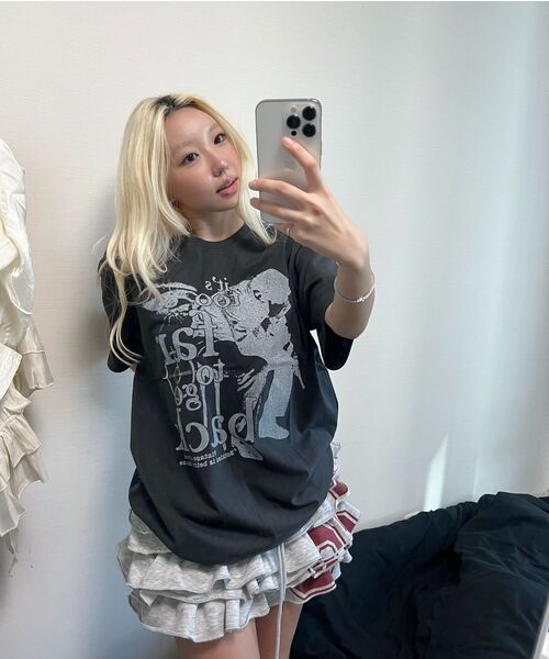 NOTHINGISBETTERTHANME(ナッシングイズベターザンミー)の「GEOMETRY LETTERING TEE_charcoal(Tシャツ/カットソー・レディース・その他・LARGE/MEDIUM/X-LARGE)」の6枚目の写真