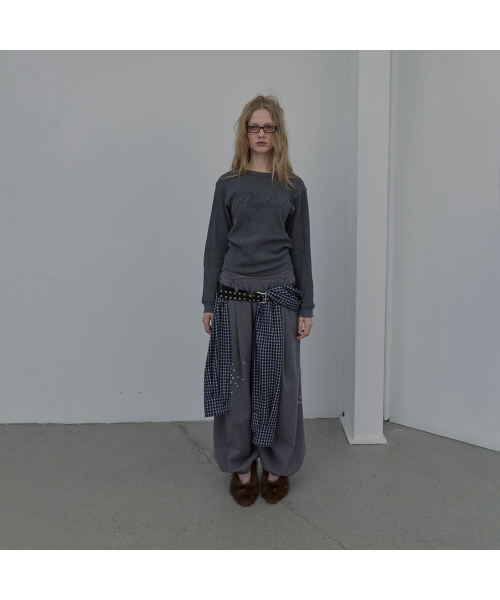 LCDC TM(エルシーディーシーティーエム)の「PLAYBOOK WAFFLE T-SHIRT (GREY)(Tシャツ/カットソー・レディース・その他・OS)」の1枚目の写真