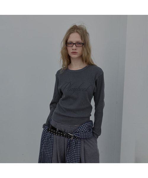 LCDC TM(エルシーディーシーティーエム)の「PLAYBOOK WAFFLE T-SHIRT (GREY)(Tシャツ/カットソー・レディース・その他・OS)」の7枚目の写真