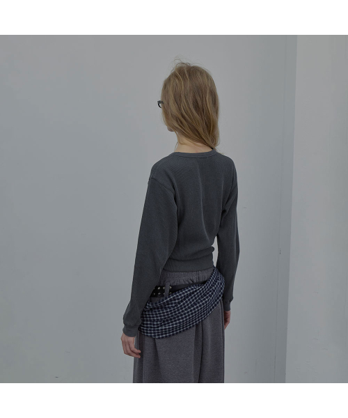 LCDC TM(エルシーディーシーティーエム)の「PLAYBOOK WAFFLE T-SHIRT (GREY)(Tシャツ/カットソー・レディース・その他・OS)」の8枚目の写真