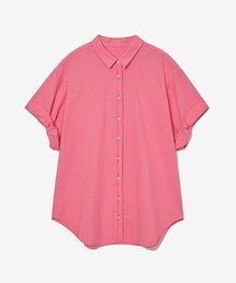 COTTON SLEEVE ROLL-UP SHIRT_PINK