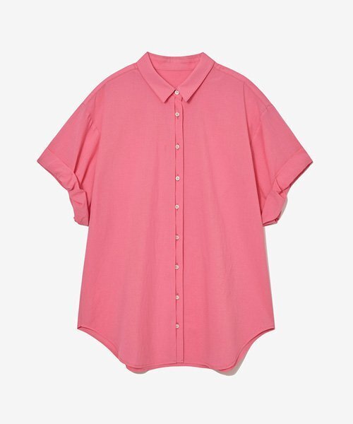 LADY VOLUME(レディーボリューム)の「COTTON SLEEVE ROLL-UP SHIRT_PINK(シャツ/ブラウス・レディース・その他・MEDIUM/SMALL)」の1枚目の写真