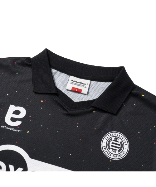 EXTRAORDINARY(エクストラオーディナリー)の「EX SOCCER JERSEY BLACK(Tシャツ/カットソー・メンズ・その他・X-LARGE/LARGE/MEDIUM)」の4枚目の写真