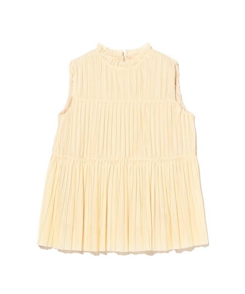 BEAMS HEART（ビームスハート）の「ハイネック プリーツ ブラウス（シャツ/ブラウス・レディース・ネイビー/イエロー系その他4/オフホワイト・FREE）」の13枚目の写真