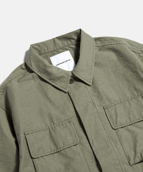 ESPIONAGE（エスピオナジ）の「Washed CN BDU Jacket Dusty Olive（ミリタリージャケット・レディース・その他・MEDIUM/LARGE/X-LARGE）」の4枚目の写真