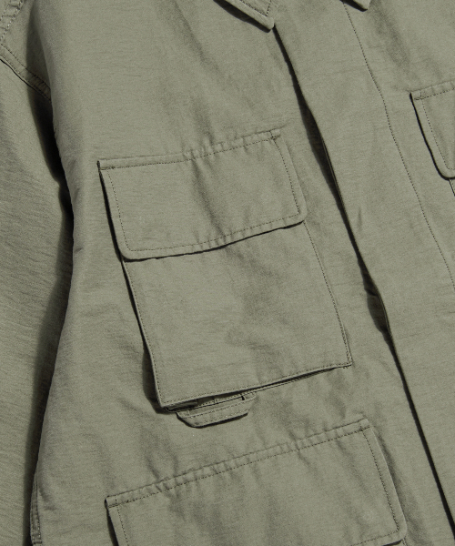 ESPIONAGE（エスピオナジ）の「Washed CN BDU Jacket Dusty Olive（ミリタリージャケット・レディース・その他・MEDIUM/LARGE/X-LARGE）」の6枚目の写真