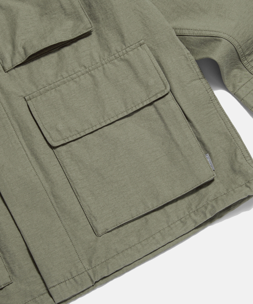 ESPIONAGE（エスピオナジ）の「Washed CN BDU Jacket Dusty Olive（ミリタリージャケット・レディース・その他・MEDIUM/LARGE/X-LARGE）」の9枚目の写真
