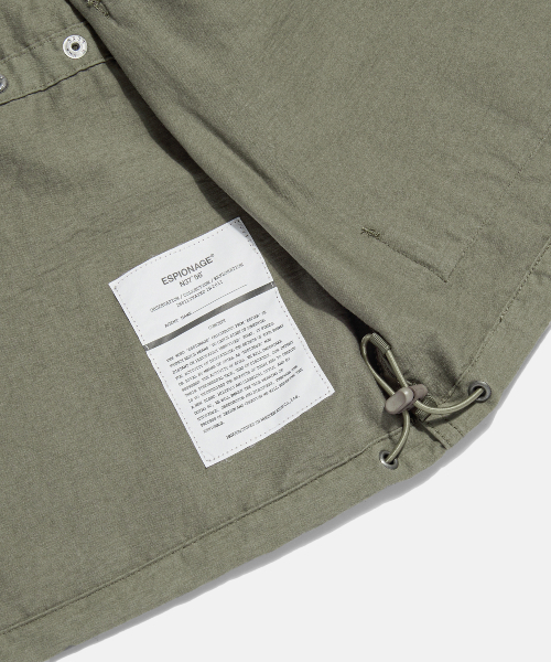 ESPIONAGE（エスピオナジ）の「Washed CN BDU Jacket Dusty Olive（ミリタリージャケット・レディース・その他・MEDIUM/LARGE/X-LARGE）」の13枚目の写真