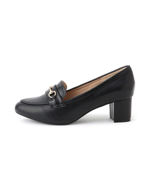 ROPE' PICNIC(ロペピクニック)の「ROPE' PICNIC PASSAGE byHARUTA/ヒールアップローファー(ローファー・レディース・ブラック/キナリ・23/23.5/24/24.5)」の4枚目の写真