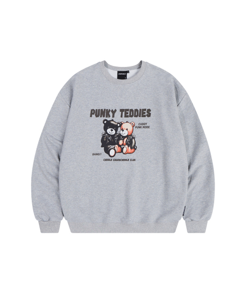 DYSFUNCT(ディスファンクト)の「PUNKY TEDDIES SWEATSHIRT (GRAY)(パーカー・メンズ・その他・MEDIUM/LARGE)」の1枚目の写真