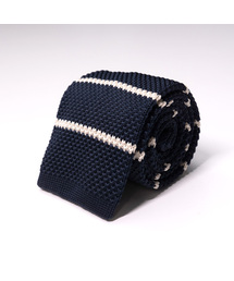 MANNERGRAM（マナーグラム）の「エスティブラウン ワイドストライプニットタイ（ネクタイ）」