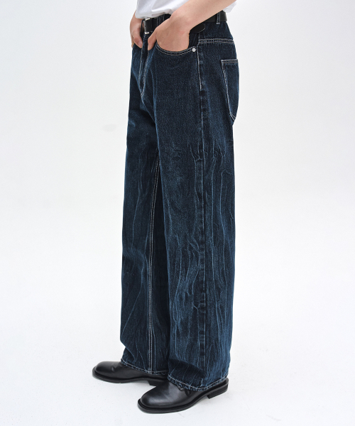 DECET(デケト)の「Dawn Semi Wide Jeans DCPT002CRDBlue(デニムパンツ・レディース・その他・26/28/30/32/34)」の1枚目の写真