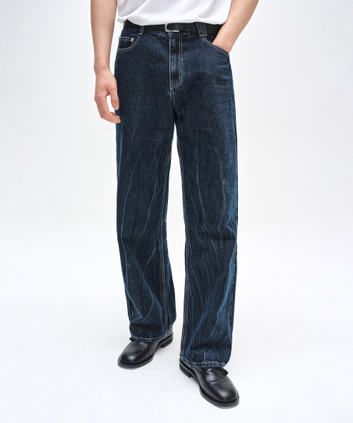 DECET(デケト)の「Dawn Semi Wide Jeans DCPT002CRDBlue(デニムパンツ・レディース・その他・26/28/30/32/34)」の2枚目の写真