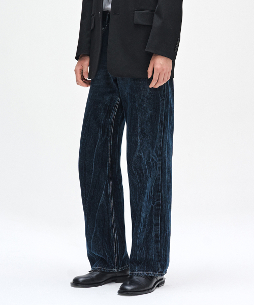 DECET(デケト)の「Dawn Semi Wide Jeans DCPT002CRDBlue(デニムパンツ・レディース・その他・26/28/30/32/34)」の4枚目の写真