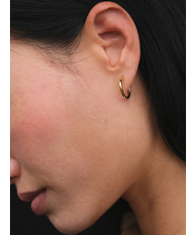 Simple Hoop Earring - Gold (silver925)